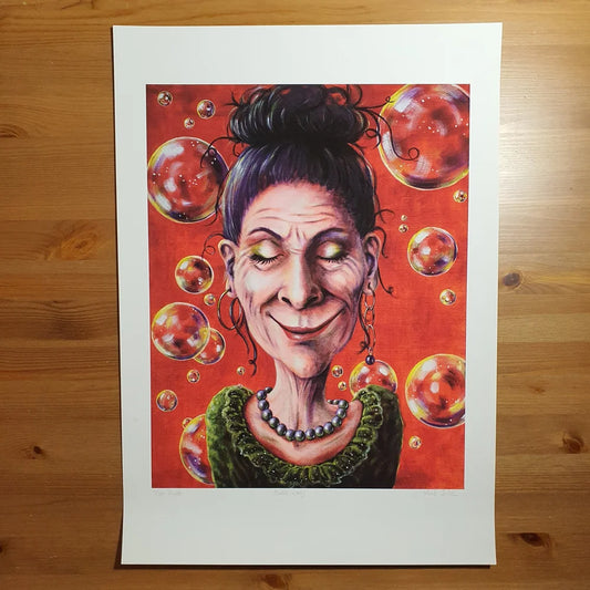 Bubble Lady, giclee print, 35x45 cm.