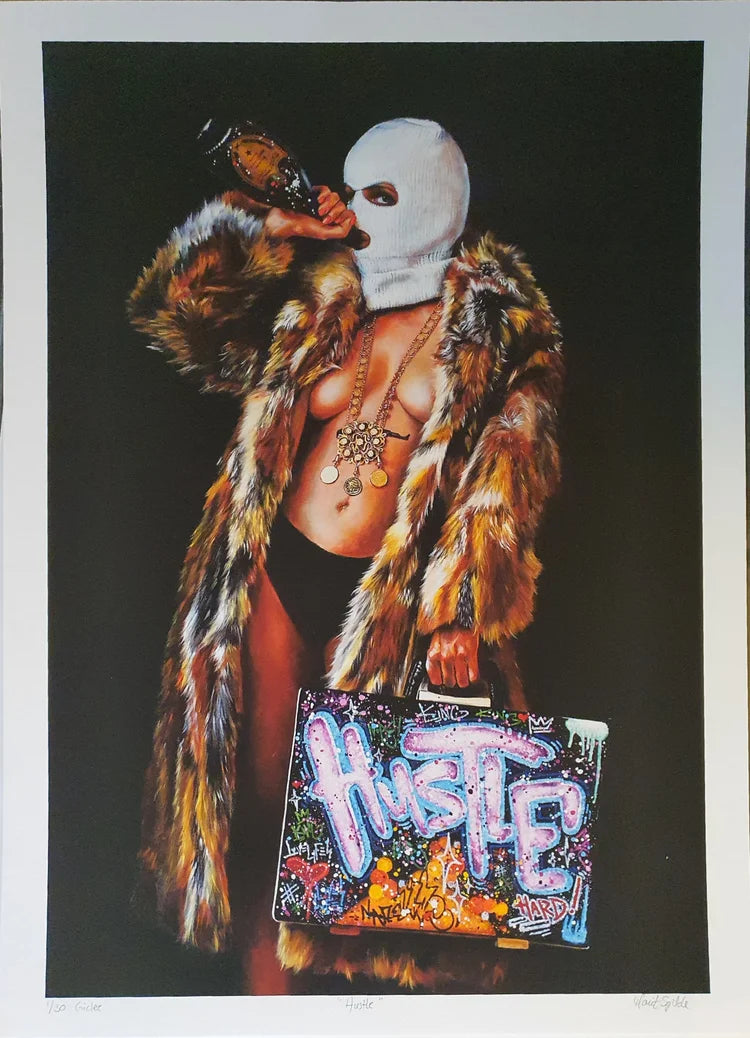 Hustle - Giclée kunsttrykk (37×55 cm)