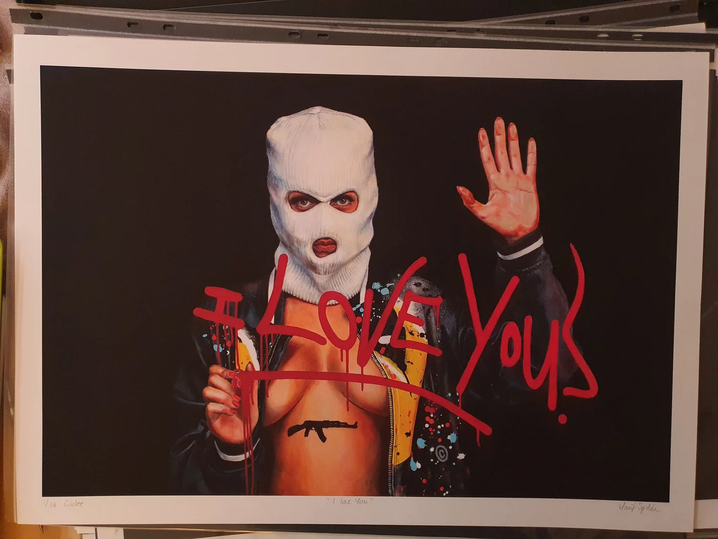 I Love You, Giclee print, 66x100 cm