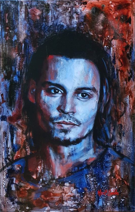 Johnny Depp - Originalt maleri (50×80 cm)