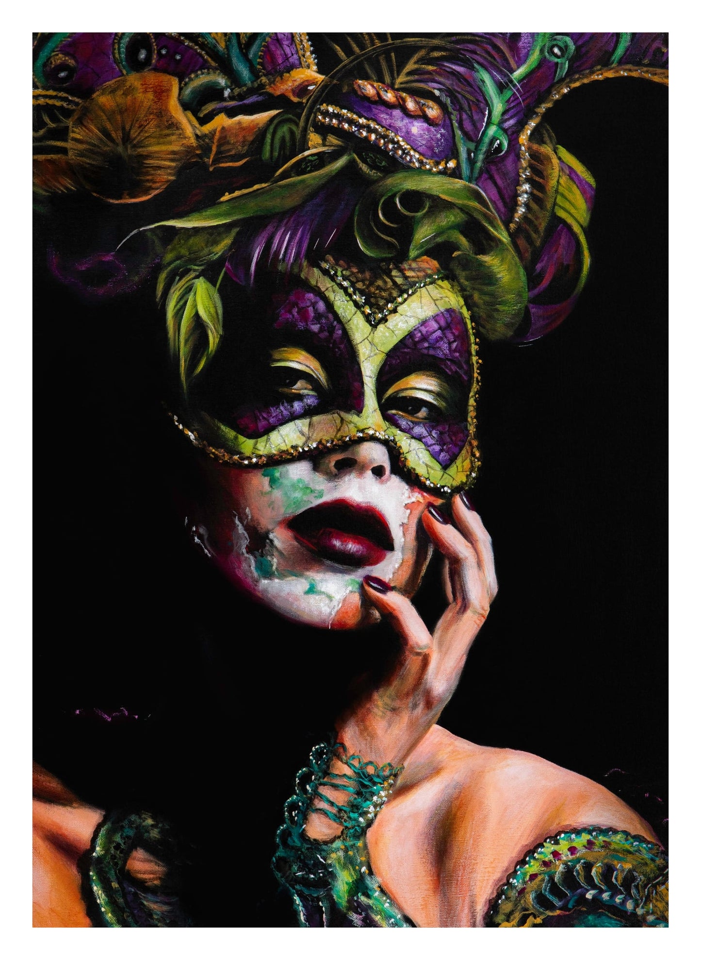 Bloom Beneath the Mask, Giclée print, A4