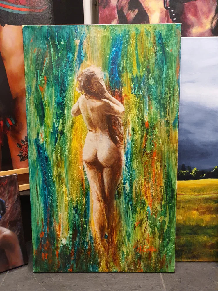 Come With Me - Tidløs Aktkunst Basert på Motiv fra 1915. 60x100 cm