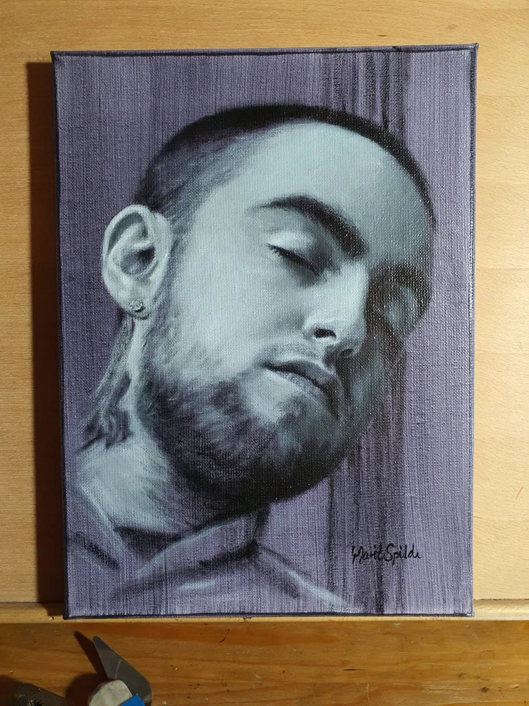 Mac Miller closed eyes, 24x33 cm 