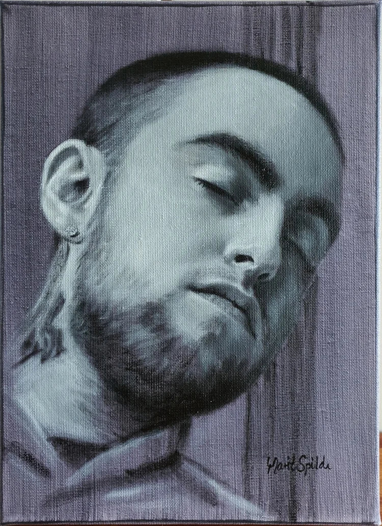 Mac Miller closed eyes, 24x33 cm 