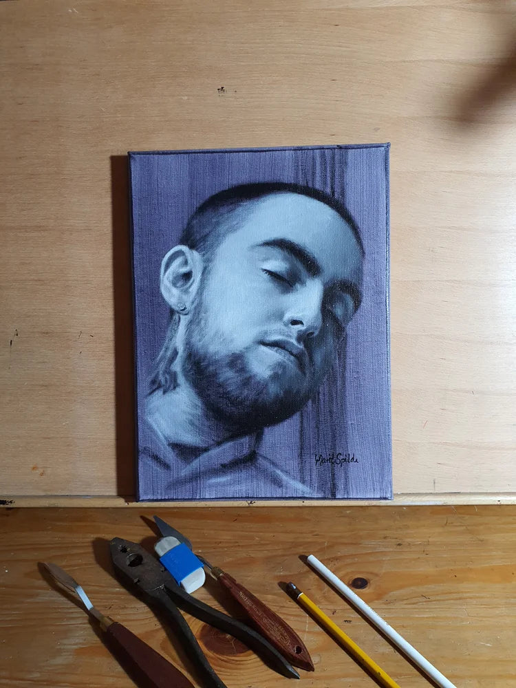 Mac Miller closed eyes, 24x33 cm 
